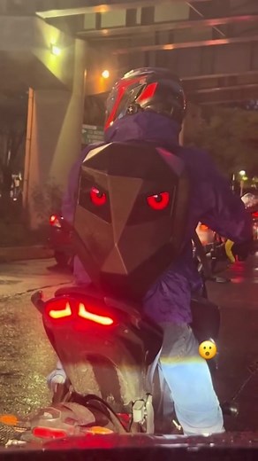 Unique LED Backpack with Eyes Design - TikTok Must-Have!