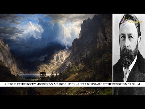A Storm in the Rocky Mountains, Mt Rosalie Albert Bierstadt at the Brooklyn Museum