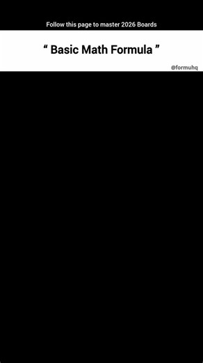 FormuHQ | CheatSheets on Instagram: "Level up your math skills with these essential formulas! 易 From Quadratic Equations to Identities, these are a must-know for every student.  Save this post for your next study session! Share with a friend who needs a quick math refresher! Follow @formuhq for more awesome formula . . #math #algebra #quadraticformula #formulas #mathhacks #studytips #mathhelp #education #studentlife #mathformulas"