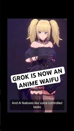 Grok is now a Goth anime waifu! #technews
