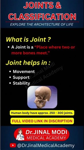 Joints & Classifications #anatomy #biology #education #medicalstudent #facts #movement #joints#joint