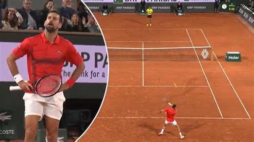 Djokovic wins astonishing 41 shot rally