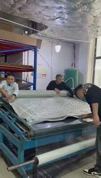 The entire process of putting the compressed mattress into the box