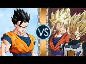 Gohan vs Goku and Vegeta