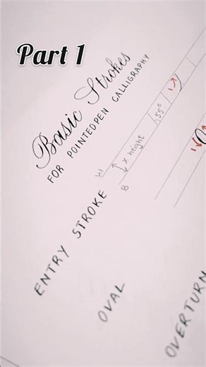 Calligraphy for beginners (Basic strokes) Part 1 #calligraphy