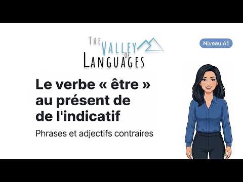 Verb ÊTRE in the Present Tense Adjectives Opposite | Le verbe être au présent de l’indicatif