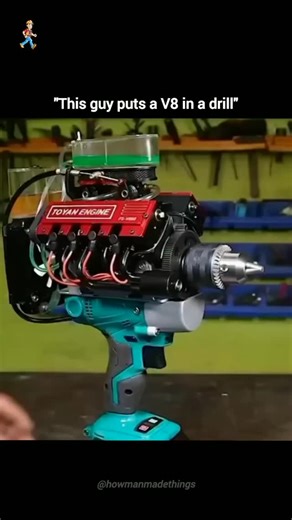 How Man Made Things on Instagram: "This guys actually mounted a V8 engine onto a power drill - and yes, it works. The most overpowered tool you'll ever see. . like this content ? follow us @howmanmadethings . #manmadewonder #humaninnovation #madebyhumanhands #designandengineering #innovativesolutions #creativegenius #engineeringmarvel #techinnovation #aerospace #instadiscover #humaniodrobot #engineeredarts"