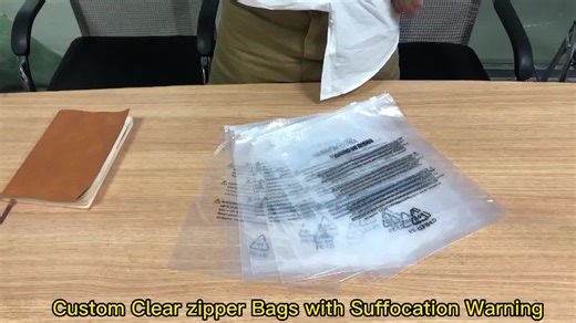 Custom PE Transparent Slider Zip Clear Lock Bags PE Eva Zipper Packaging Plastic Bag for Clothing