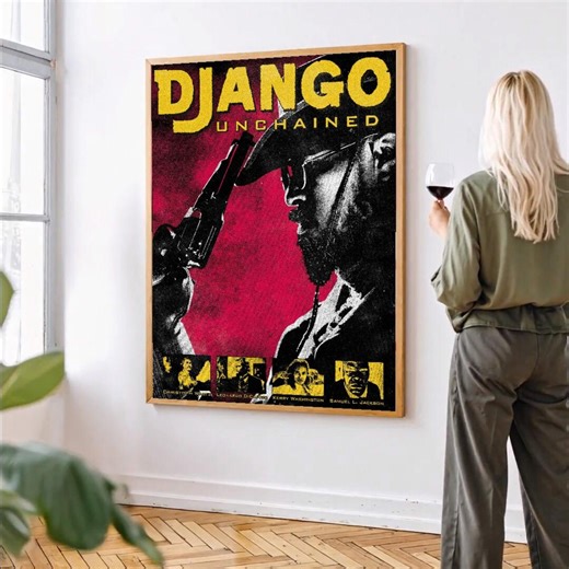 Django Unchained Movie Poster - Film Poster Artwork - Movie Poster - Film Poster - Cinema Poster - Etsy