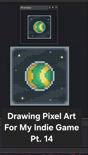 Drawing Pixel Art for My Indie Game Pt.14 #art #pixelart #indiedev #indiegame #space