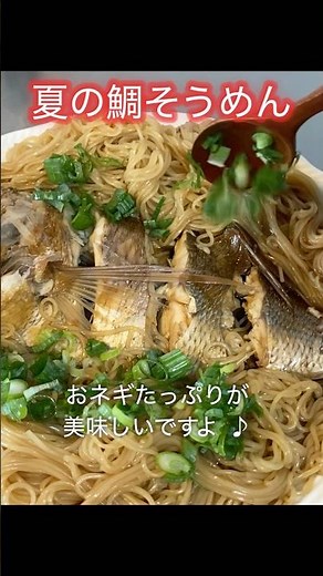 おネギたっぷり夏の鯛そうめん 20%OFFで買った鯛で美味しい鯛素麺を作りました！