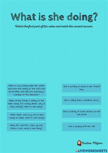 What are they doing? online exercise for Grade 4