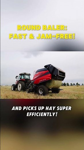 Hay Farmers! Meet the Round Baler That Never Slows Down 🌾