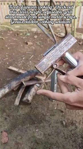 Amazing DIY Adjustable Grill Stand for Outdoor Cooking