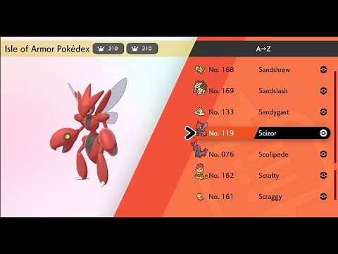 How to get Scizor in the Wild and through Evolution in Pokémon Sword and Shield - The Isle of Armor