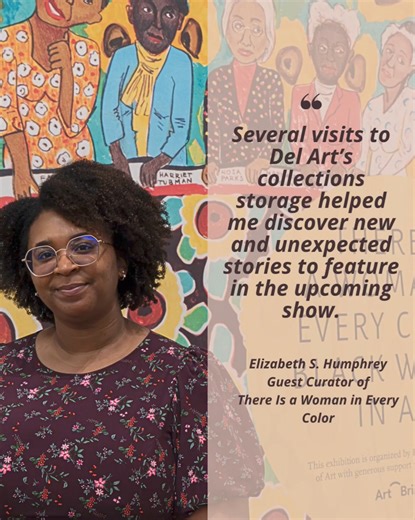 Discover insights into the curatorial process from Elizabeth S. Humphrey, guest curator of the "There Is a Woman in Every Color" exhibition, in our latest #DelArt Blog post linked here. https://bit.ly/3POnAzr Then, get your exhibition tickets to embark on your own journey of artistic exploration. 🎟🔗 https://bit.ly/3ItBCmc | Delaware Art Museum