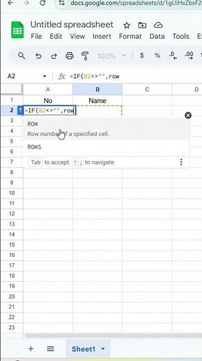 Automatically insert serial number in Google sheets