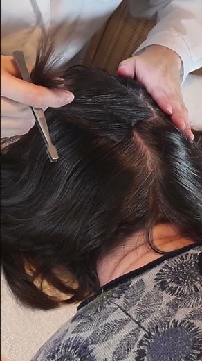 ASMR School Nurse LICE Check on Scalp and Neck | Lice Removal with a Comb #asmr #shorts #short