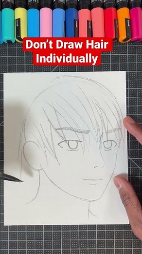 Never Draw Anime Hair Styles This Way! 😡 #art #animeart #shorts