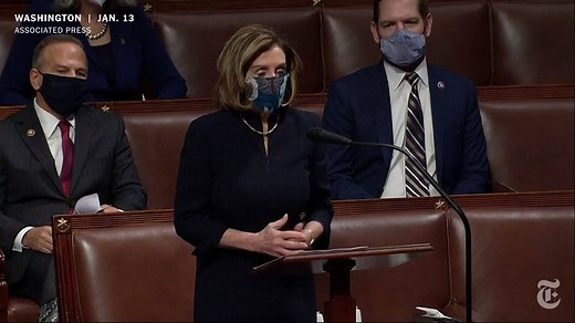 95K views · 2.7K reactions | Watch Speaker Nancy Pelosi's full remarks opening the House debate on impeaching President Trump: "We know that the president of the United States incited this insurrection — this armed rebellion against our common country. He must go." https://nyti.ms/3qh6ye7 | The New York Times | Facebook