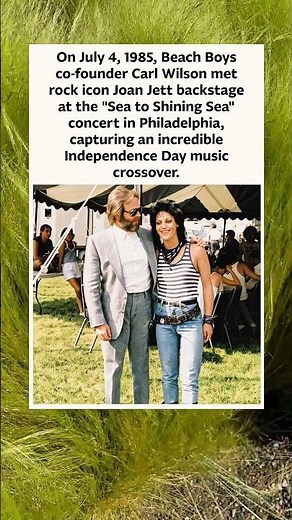 Beach Boys’ Carl Wilson and Joan Jett Backstage (1985) 🇺🇸