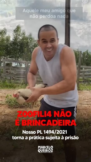 Marcelo Queiroz on Instagram: "NÃO É ENGRAÇADO ❌👊🏼 Zoofilia não é piada. Não é conteúdo. Não é entretenimento. É crime e precisa ser tratada com a seriedade que merece. Enquanto alguns fazem vídeos “brincando” com essa barbaridade, seguimos trabalhando para proteger quem não pode se defender. Meu PL 1494/2021 reforça a luta contra abusos e maus-tratos a animais, porque respeito e dignidade não são opcionais. ‼️Humor nunca pode servir de desculpa para a violência‼️ Seguimos firmes na defesa dos