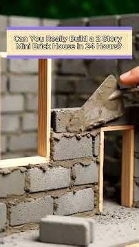 Can You Really Build a 2 Story Mini Brick House in 24 Hours?