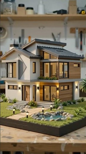 Miniature DIY Modern Beach House Construction Timelapse | Building a Tiny Luxury Home From Scratch!