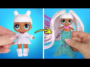 DIY Muñeca Sirena 😍 3 Fáciles Transformaciones de Muñecas