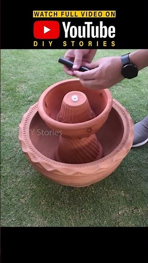 DIY Garden Fountain using Terracotta #diy #diywaterfountain #indoorfountain #waterfountain #pots
