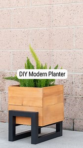 6.7K views · 355 reactions | 漢 DIY Modern Planter 華 Super easy to build in under 30 minutes (not including sanding and finish)  comment “plans” to get the direct link via DM for this planter. #diyplanter #modernplanters #springprojects #woodworkingproject #woodworkingplans #beginnerwoodworking #beginnerwoodworking | The DIY Life with Anika | Facebook