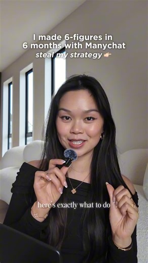 Linda Lin • Money & Mindset on Instagram: "So… how did I get 60,000 sign-ups for my free training and make 6-figures in 6 months? With one tool: Manychat. 💌 Comment BOT and I’ll send you my exact step-by-step Google doc guide (plus 30 days of Manychat PRO free!) Here’s the quick breakdown: 1️⃣ Post valuable content on a schedule — Mon: how-to content — Tues: busting a myth — Weds: quick tip — Thurs: trend — Fri: storytelling content 2️⃣ Add a simple CTA to comment a keyword (e.g., “GUIDE