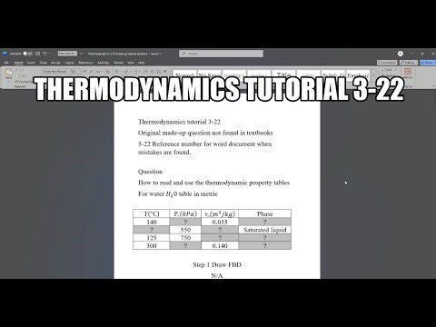Thermodynamics made up question 3-22 How to read and use the thermodynamic property tables