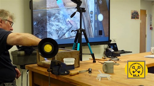 🔧 Workshop-Made Tool Skills in Action! 🔧 Watch Chris Taylor demonstrating how to create a workshop-made jiggler using silver soldering, a vital skill for any aspiring locksmith. Our new camera setup gives students a live, up-close view of every step, making it easier to understand and replicate this essential technique. 📚 Practical skills. Real-world experience. Learning you can trust. | Master Locksmiths Association MLA