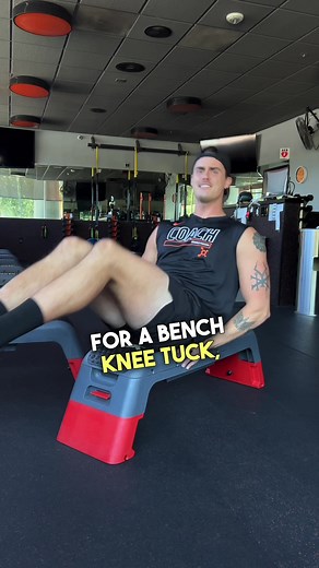 Correct Form for Bench Knee Tuck Exercise