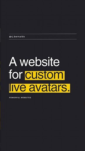 A website for custom live avatars. Powerful websites 239