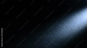 Lighting spotlight ture leaf dark background. A spotlight illuminates the wall on the right side. Full HD 1080p