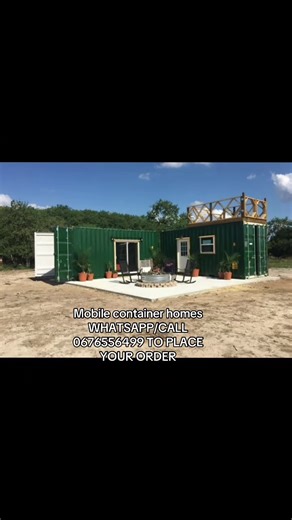 we are offering container homes 🏡. *FULL FURNITURE CONTAINERS* 1 ROOM(KITCHEN RESTROOM)= R25000 1 ROOM(KITCHEN RESTROOM LOUNGE)= R33000 2 ROOMS(KITCHEN RESTROOM LOUNGE)=R50000 4 ROOMS (KITCHEN RESTROOM LOUNGE)=R110000