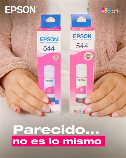 ¿Original o imitación? Descúbrelo antes de que sea tarde 🔍 No todas las tintas son iguales… y tu impresora lo sabe. Las tintas falsas pueden dañar tu EcoTank, anular la garantía y generar costosas reparaciones. 💡 ¡Aprende a identificar las tintas originales Epson y protege tu inversión! Conoce más en nuestra web: https://bit.ly/3ILwf1C #Epson #TintasOriginales #EcoTank #CuidaTuImpresora | Epson