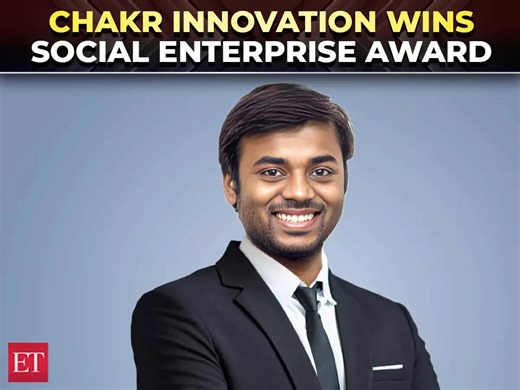 Chakr Innovation wins ET Startup 2025 Social Enterprise Award | Kushagra Srivastava