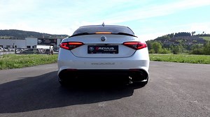 Check out the new Italian beast ALFA ROMEO #Giulia #Quadrifoglio type 952 with #REMUS cat-back system and app compatible Sound Controler. 11,3 HP 5,0 Nm Order online - https://www.remus.eu/car.html?vehicleId=1-2-465-1766 | REMUS Sportexhaust