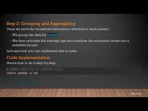 How to Group People into Households in Pandas for Descriptive Analysis