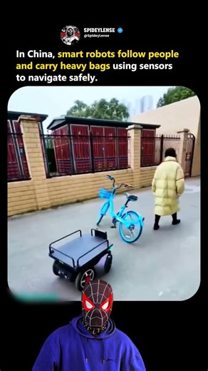 This Robot Carries Heavy Bags for Humans in China