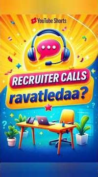 Recruiter calls ravatledaa? 📞 Use right keywords & stay active daily! 🚀#JobSearch #CareerTips