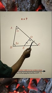how can find angle x #parallellines #geometry #mathskills #math #angle ##bankexam #ssccgl #mritunjaylectures #class9th #class8th #mathstudent | Mritunjay Lectures