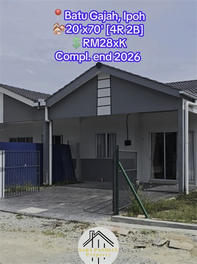 🏡Single Storey Lakeside, Batu Gajah 🏘Size: 20' x 70' [1,400sqft] 🛏4 Beds & 2 Baths 🛁 🚘Can Park 2 Cars 💲RM28xK Only 📲016-803 2295 (Sara) ✨️𝐅𝐫𝐞𝐞𝐛𝐢𝐞𝐬✨️ ▪️Tiles 2’x2’ for Living Area & Rooms ▪️Anti Slip Tiles for Kitchen & Bath ▪️2 AC point & 2 Water Heater point ▪️Kitchen Slab ▪️Ink Print for Car Porch ▪️Backyard [Can extend Kitchen] ▪️FREE Legal & Disbursement Fee for SPA 💥𝗙𝗨𝗟𝗟 𝗟𝗢𝗔𝗡 𝗔𝗩𝗔𝗜𝗟𝗔𝗕𝗟𝗘‼️-t&c- ✨️𝐅𝐚𝐜𝐢𝐥𝐢𝐭𝐢𝐞𝐬✨️ *maintain by Majlis BG* ▪️Multipurpose ha
