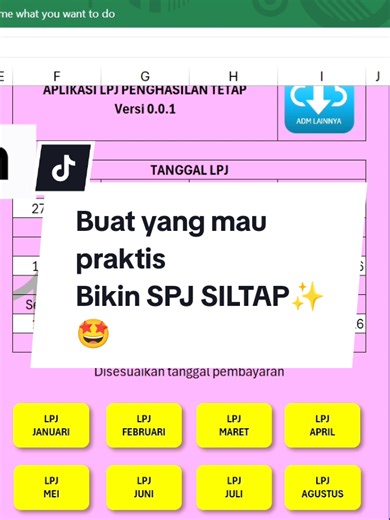Baru rilis nih, Template Excel SPJ ADD SILTAP Otomatis. Buat yg ga mau ribet bikin SPJ dan siap Cetak sesuai kebutuhan di Desa. Apalagi skrg wajib upload2 dokumen ✨👌 #template #SPJSiltap #siltap #perangkatdesa #siskeudes