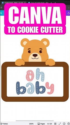 From Canva to Cookie Cutter in Seconds! 🍪✨ #cookiecutters #canvatutorial #sugarcookiedecorating
