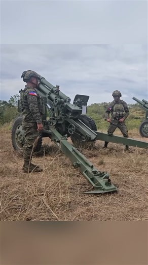 philippines army Firing M101 howitzer at salaknib 25 #military