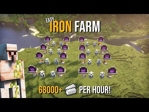 Minecraft BEST IRON FARM NEW 1.19.4 - Portal Based - 68K+ PER HOUR!